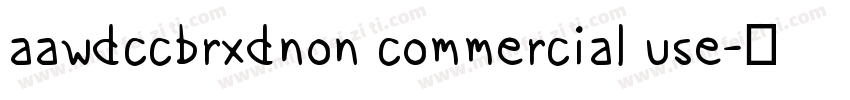 aawdccbrxdnon commercial use字体转换